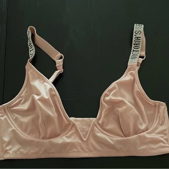 Victoria's Secret sparkly rhinestones straps bra   size L fits 34D 38A 36B 39B - Picture 5 of 5
